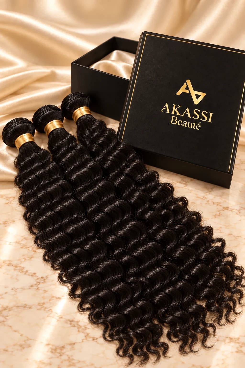 MÈCHES AKASSI LUXE Bouclé profond · 18 pouces